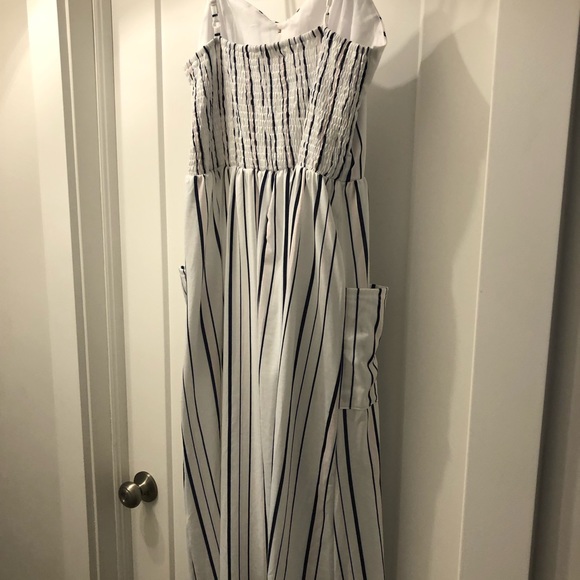 Amazon Fashion L stripe midi dress w/buttons - Picture 3 of 5